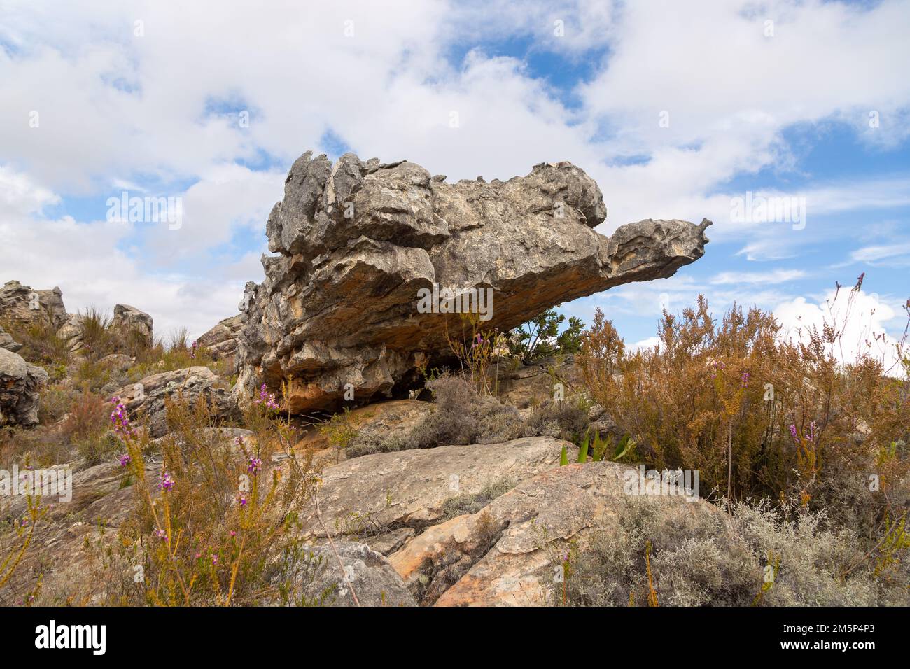 South African Rocks Rock formation in the beautiful landscape near Porterville in the ...