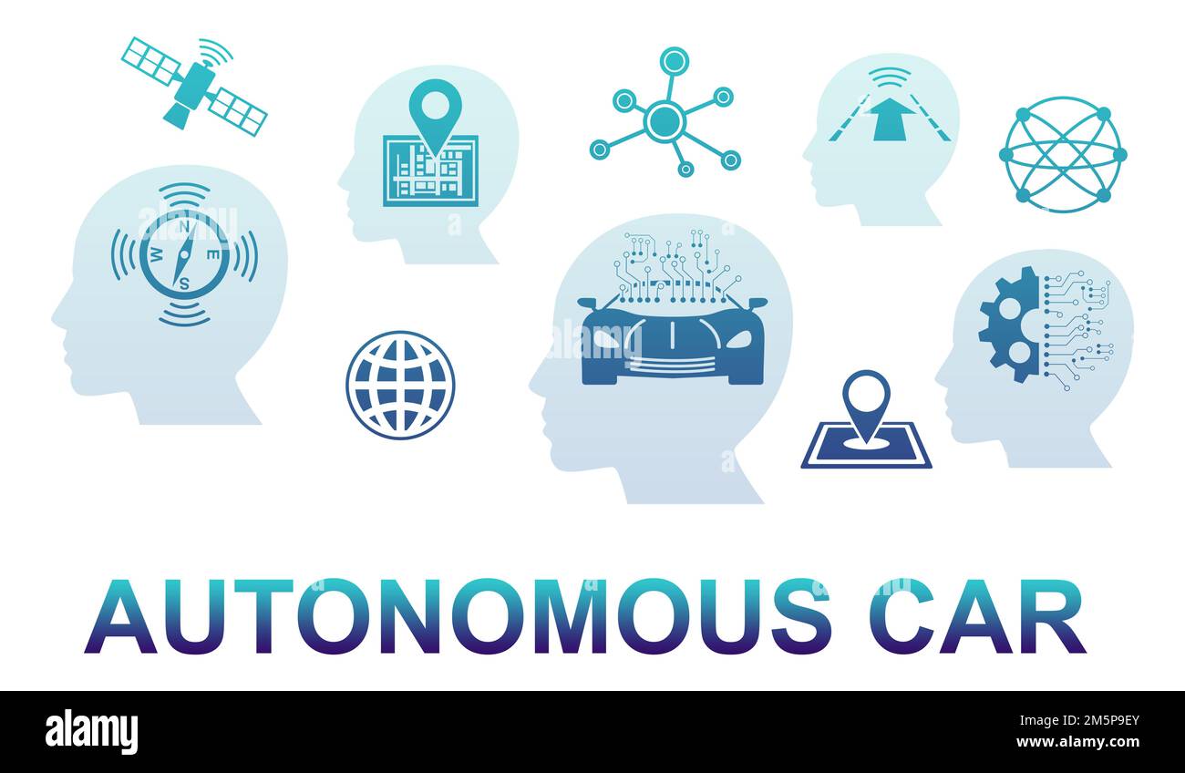 Illustration of an autonomous car concept Stock Photo Circuit Diagram