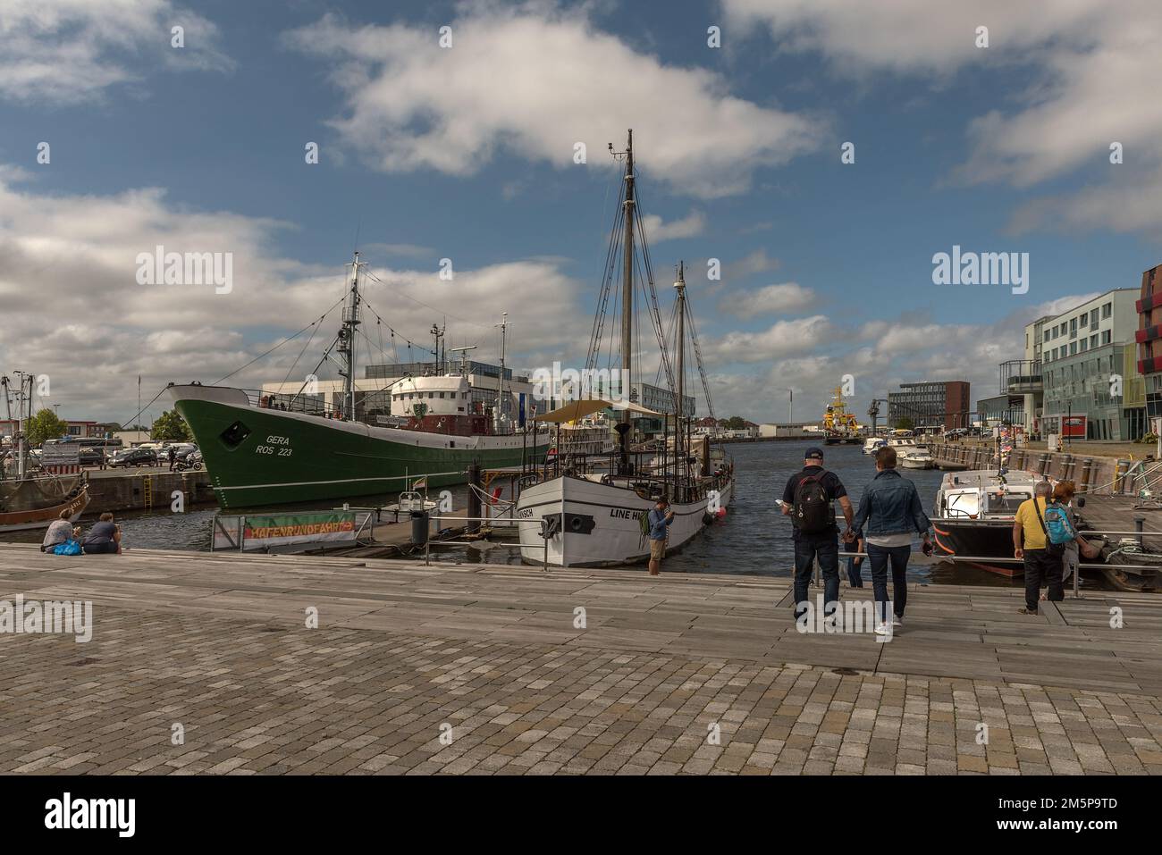 Museum ship in the fishing port of Bremerhaven, Germany Stock Photo