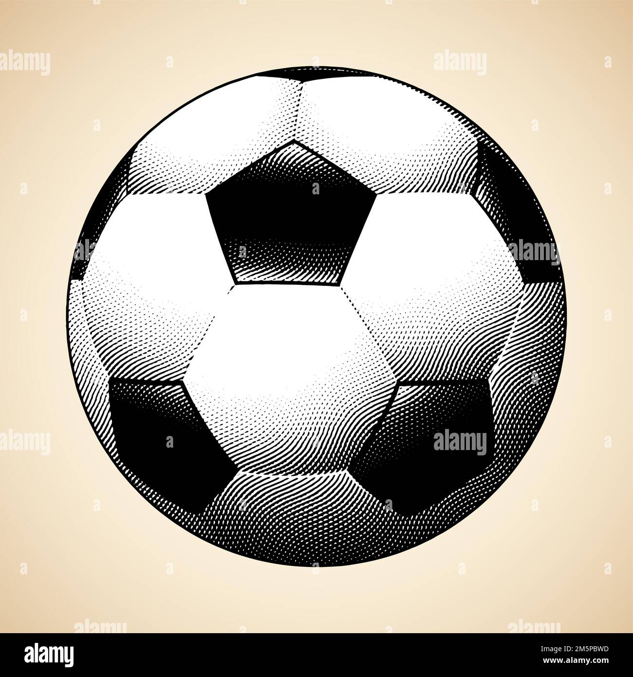 Illustration of Scratchboard Engraved Football with White Fill Stock Photo Alamy