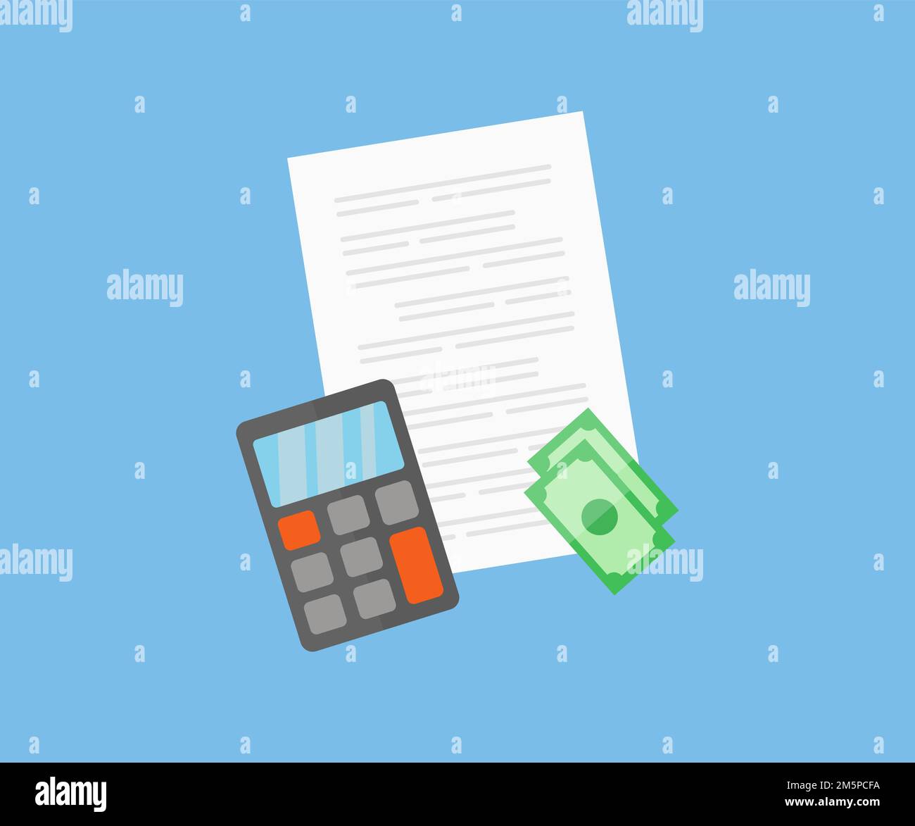 Economics, calculations calculator and money. Tax deduction planning