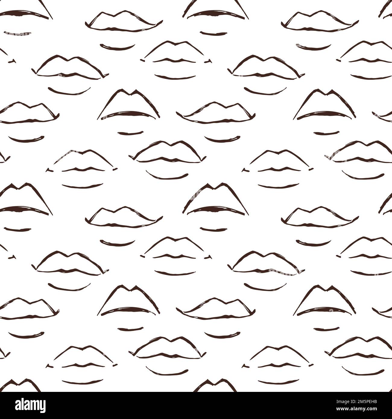 Seamless red leaps pattern hand painted with ink brush Stock Vector