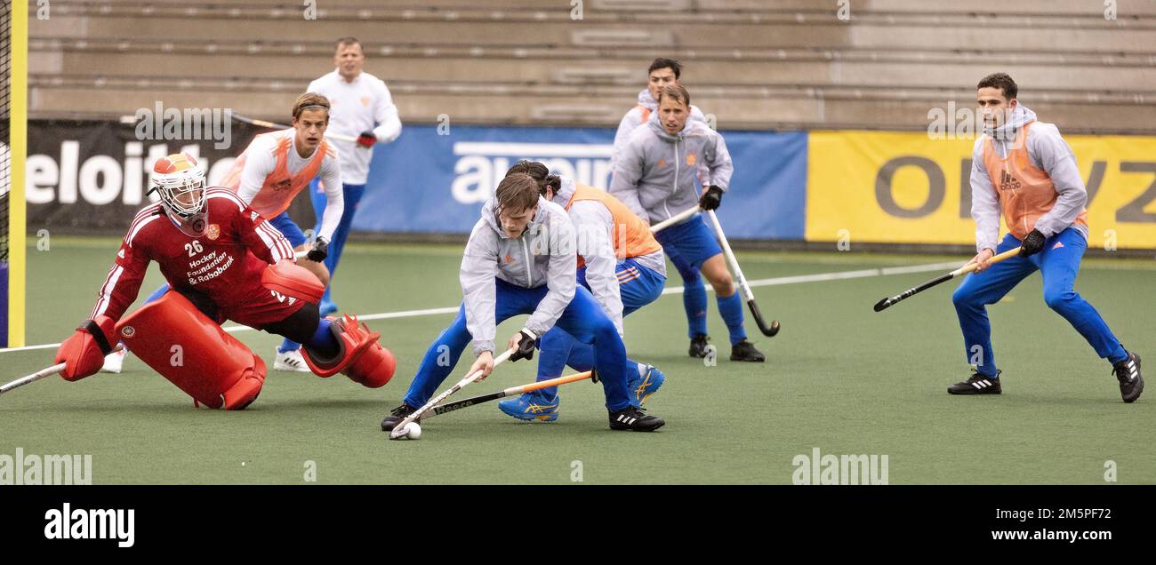 ROTTERDAM The Dutch men's hockey team during training in the runup to the World Cup. ANP IRIS