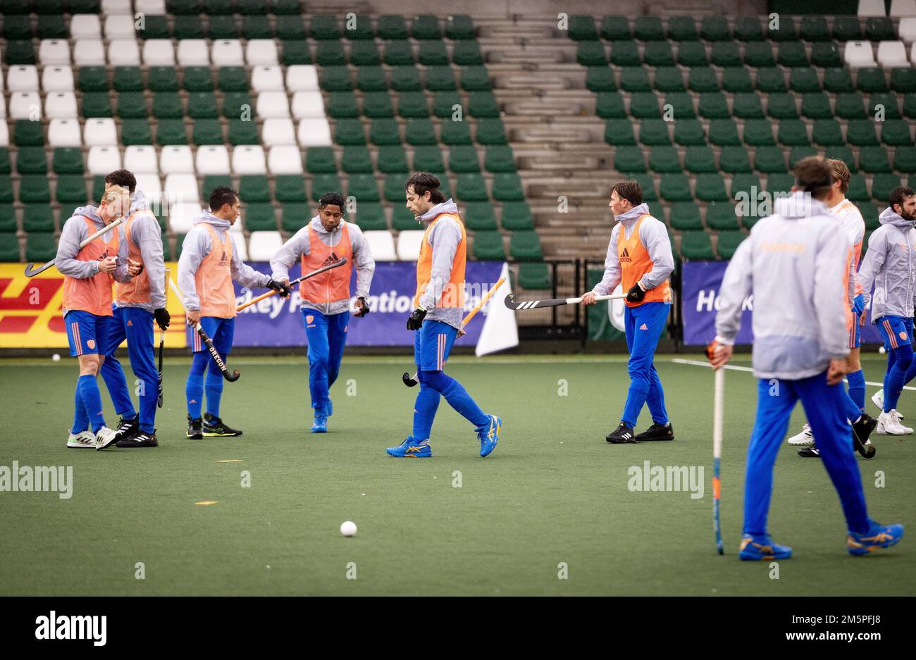 ROTTERDAM The Dutch men's hockey team during training in the runup to the World Cup. ANP IRIS