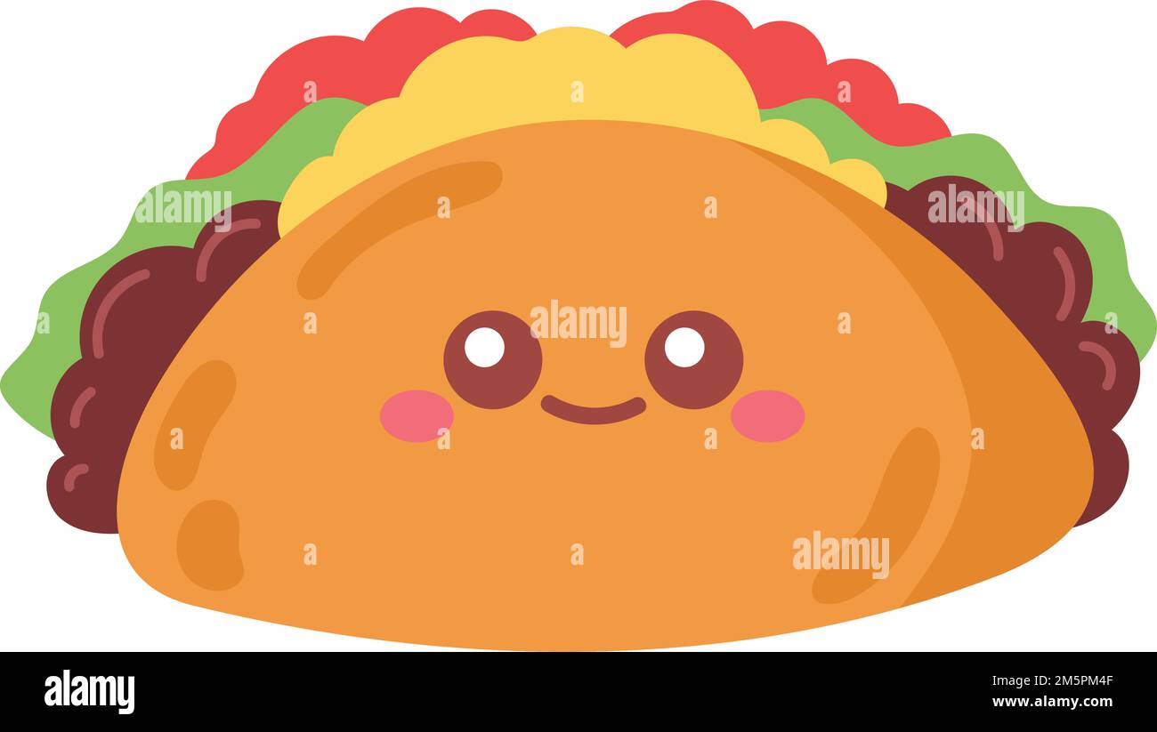 taco kawaii character Stock Vector Image & Art - Alamy
