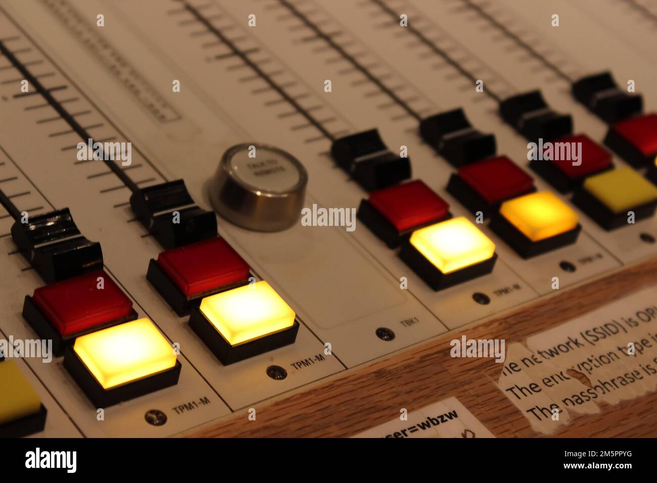 Mixing Board in Radio Station Stock Photo Alamy