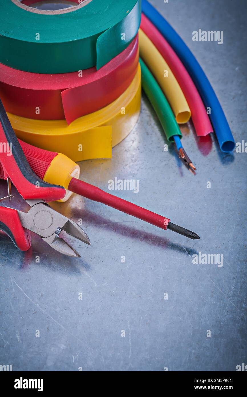 Insulation tapes cutting pliers electric wires insulated screwdriver