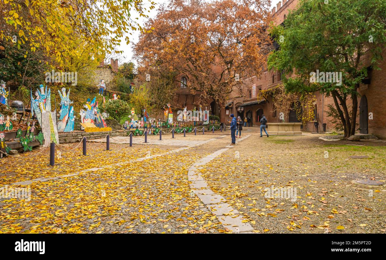 Parco del Valentino on the Banks of the Po River in the city of Turin, Piedmont, northern Italy - Europe - autumnal landscape Stock Photo