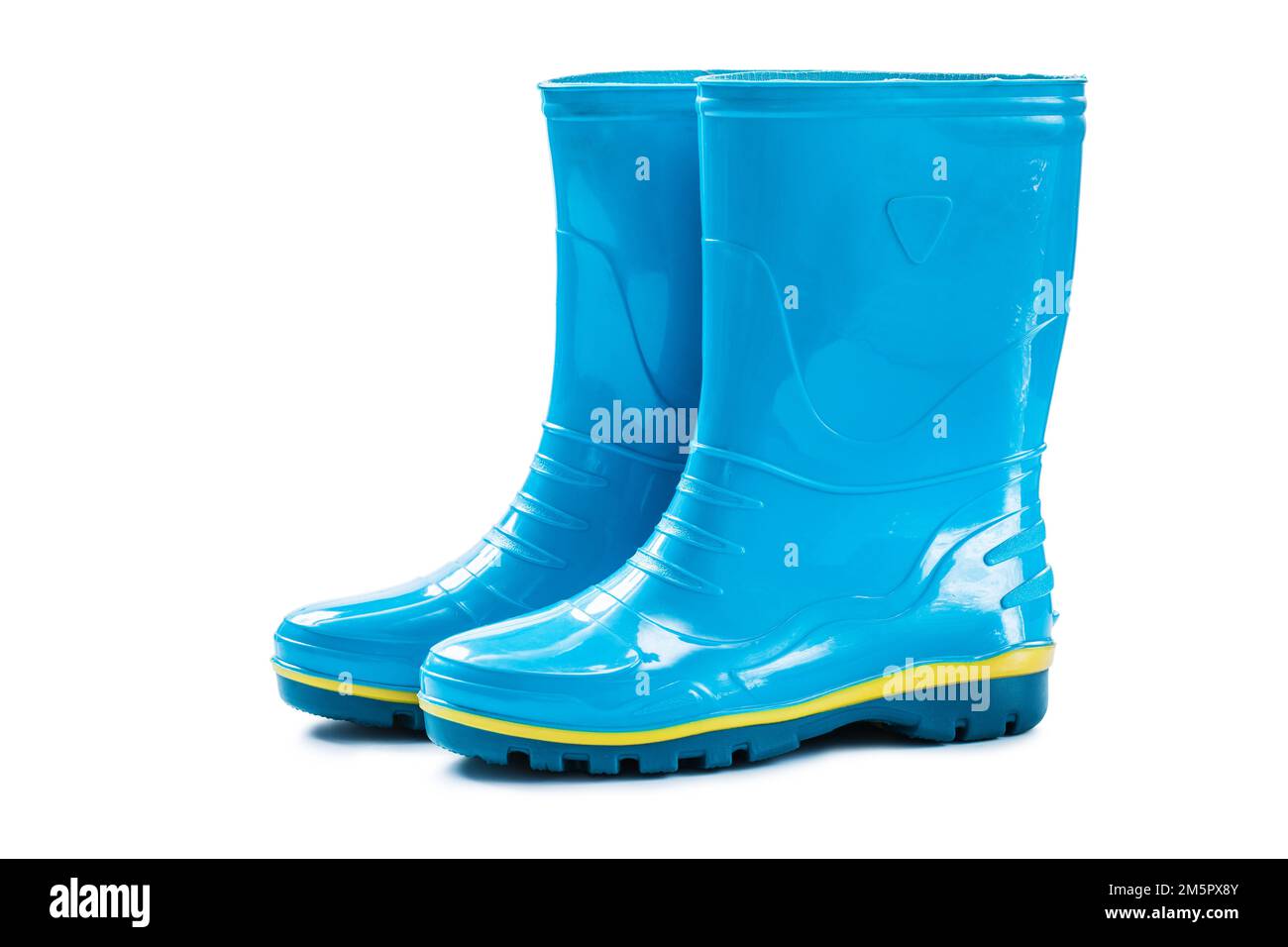 rubber garden boots isolated on white Stock Photo