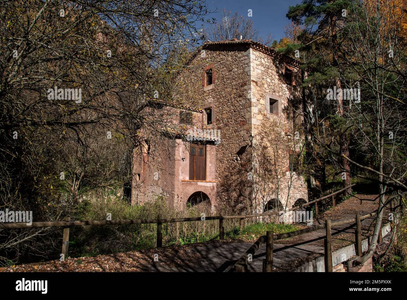 Orriols mill (Castellar de n'Hug) in the Bergeda region, Barcelona. Stock Photo