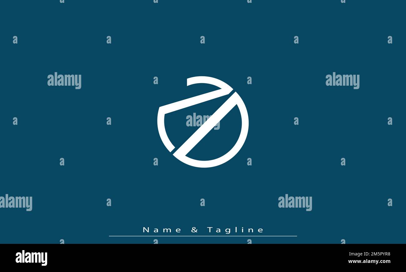 Alphabet letters Initials Monogram logo ND , DN Stock Vector