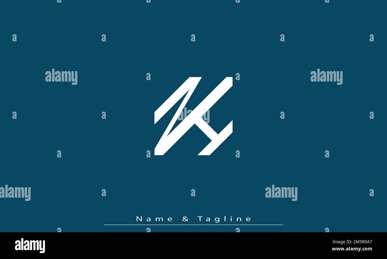 Alphabet letters Initials Monogram logo NH , HN Stock Vector