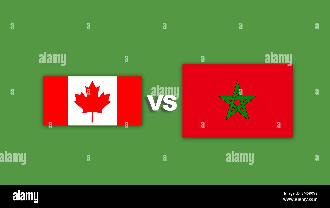 canada vs morocco Football Match Design Element Stock Photo Alamy