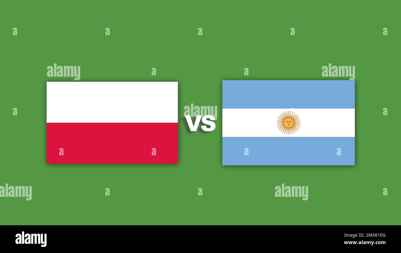 poland vs argentina Football Match Design Element Stock Photo Alamy