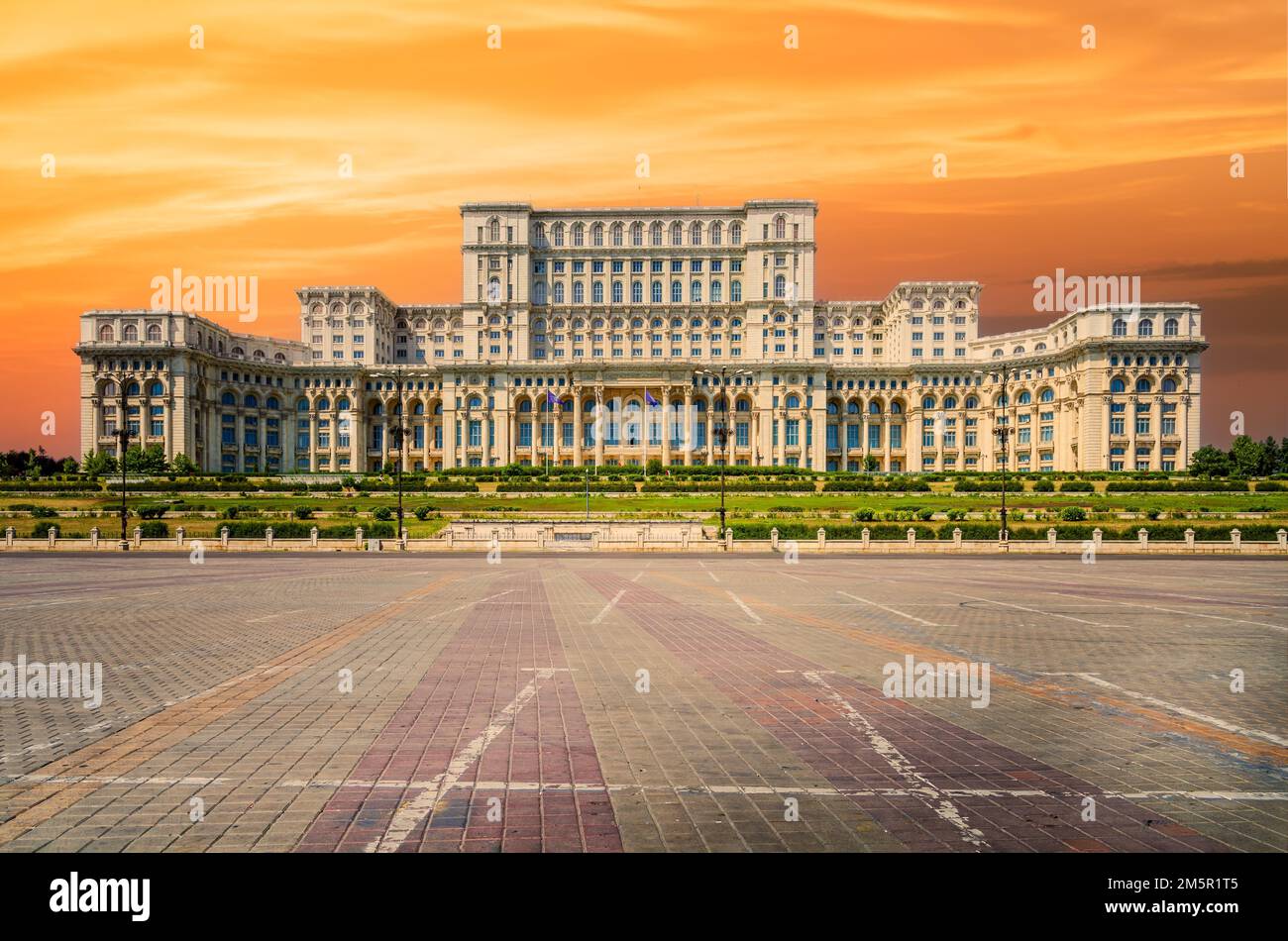 Bucharest, Romania. Parliament building or People's House in romanian