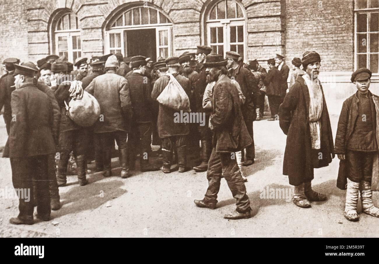 Unemployeds At Labor Exchange In Moscow, 1914. Unemployeds At Labor Exchange In Moscow, 1914. Stock Photo