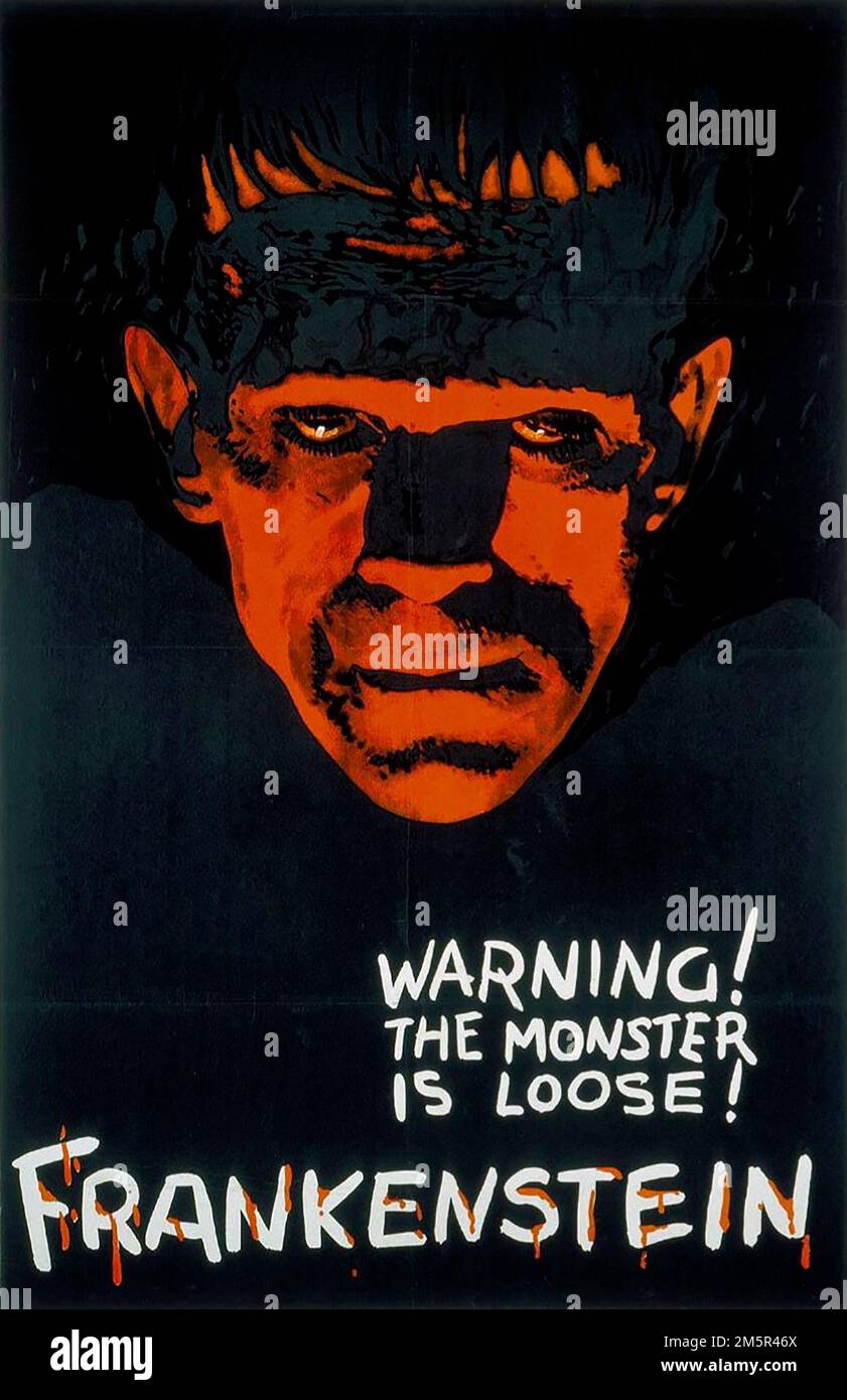 Poster for the 1931 movie "Frankenstein" Stock Photo