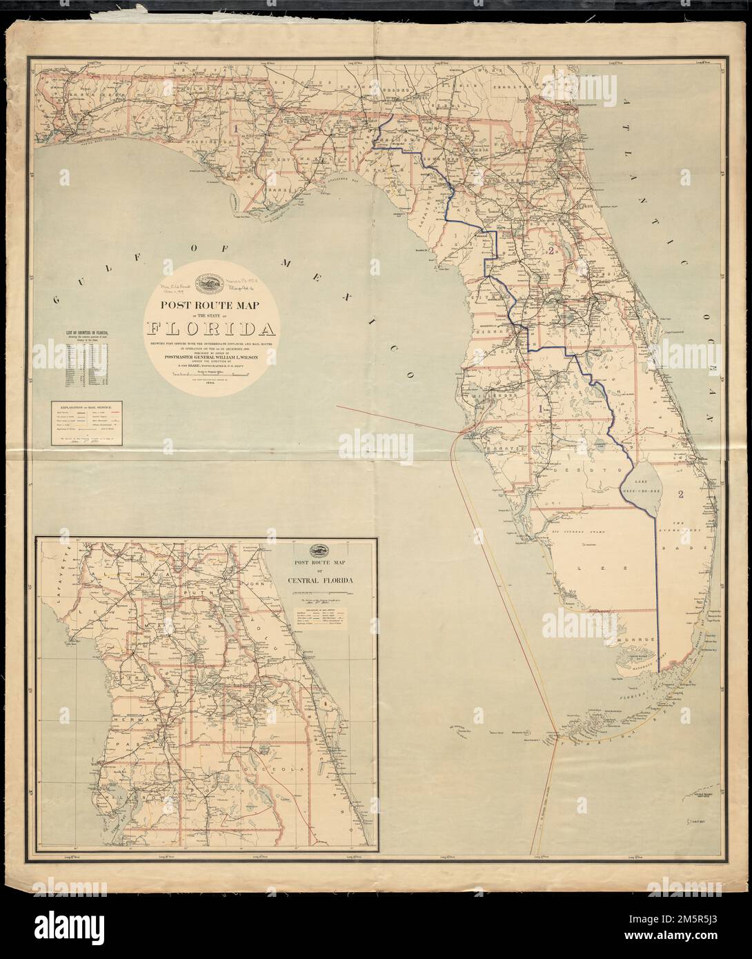 Map of florida counties hi-res stock photography and images - Alamy