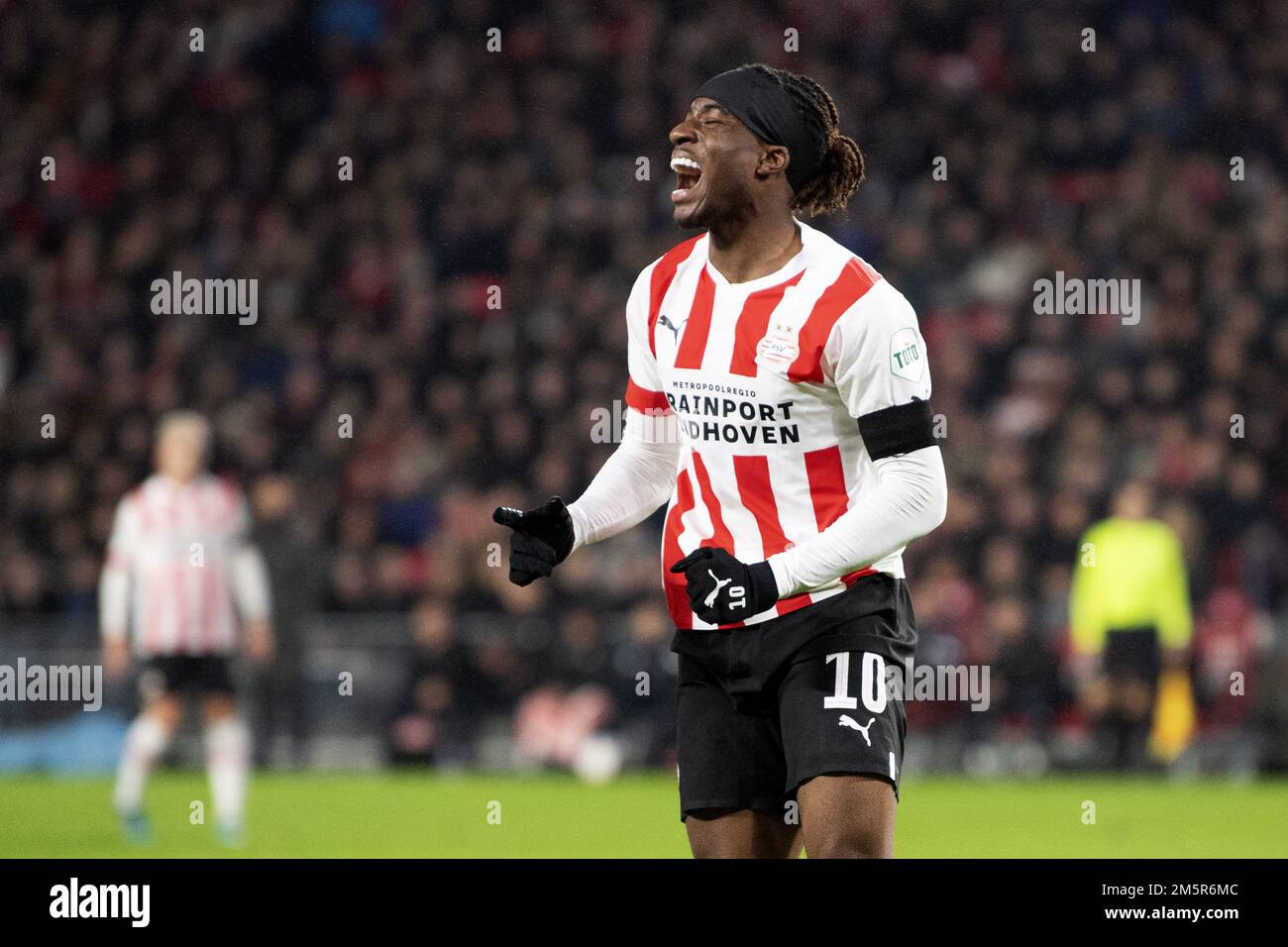 EINDHOVEN Noni Madueke of PSV against AC Milan during the friendly match in the Philips stadium. ANP OLAF KRAAK Stock Photo
