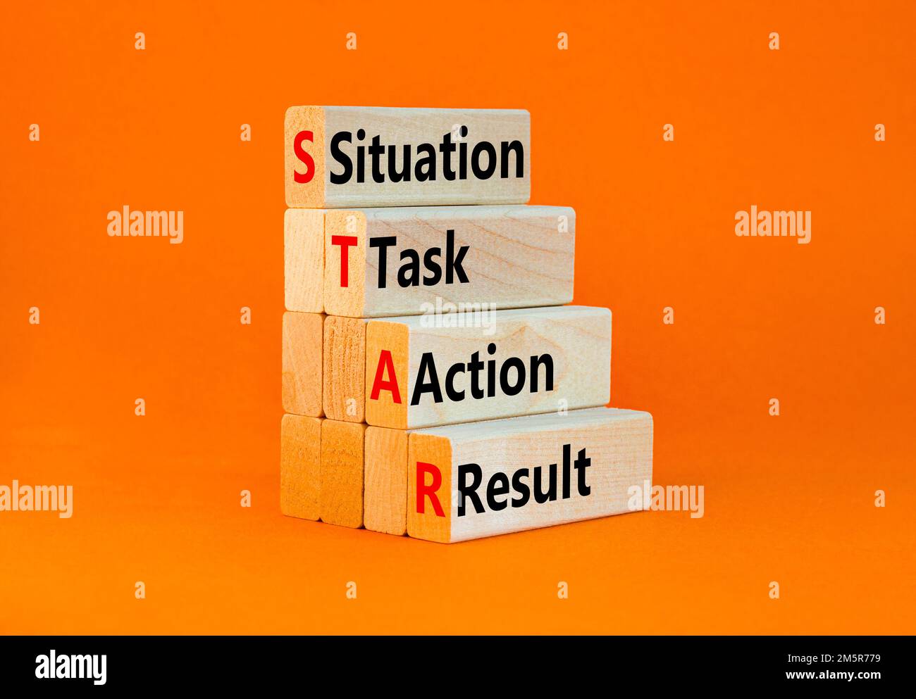 STAR situation task action result symbol. Concept words STAR situation ...