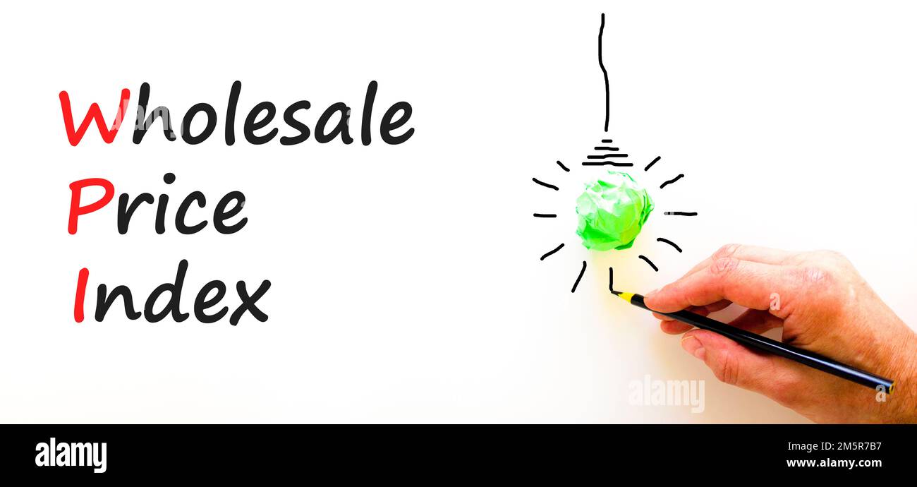 WPI wholesale price index symbol. Concept words WPI wholesale price