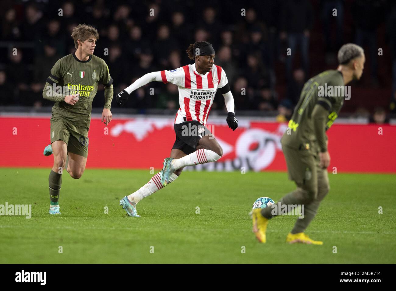 EINDHOVEN Noni Madueke of PSV for PSV against AC Milan during the friendly match in the Philips stadium. ANP OLAF KRAAK Stock Photo