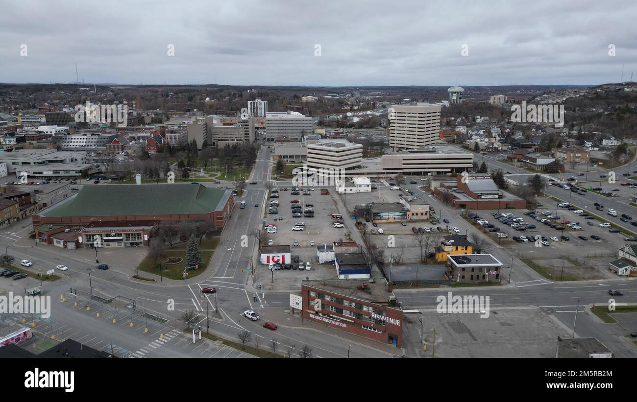 Nov 12 2022, Sudbury Ontario Canada. Sudbury city skyline aerial.  Luke Durda/Alamy Stock Photo