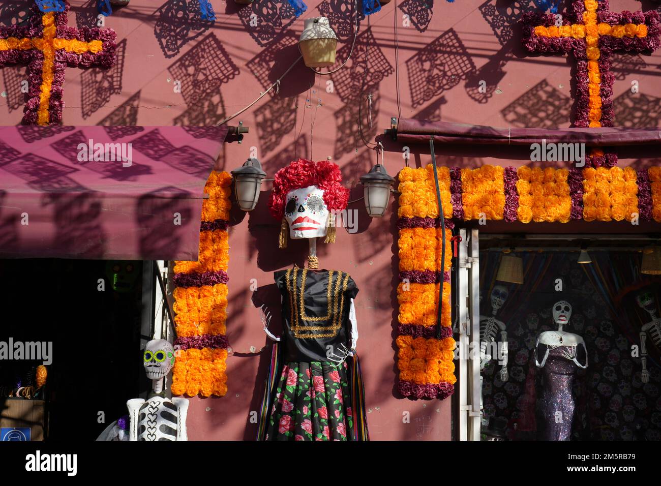 Deaths Celebration in Oaxaca. Colors and Flavors of Oaxaca. Stock Photo