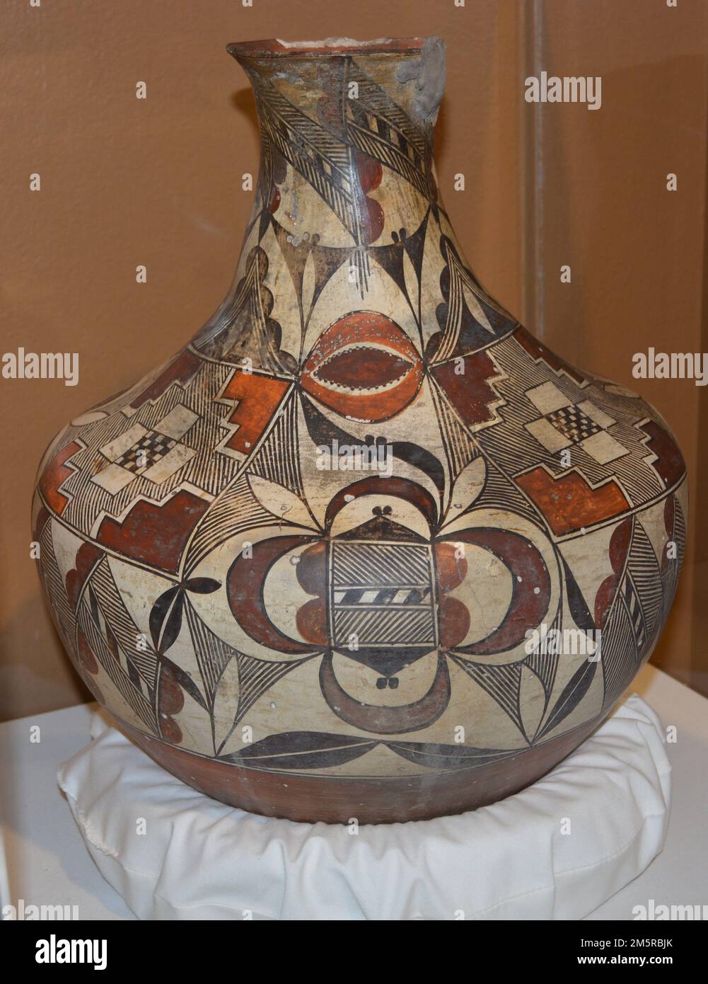 Pottery from Acoma. Texas Tech University Museum. Lubbock Texas Stock Photo
