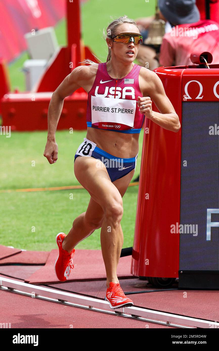 Elle Purrier St. Pierre (USA) competing in the Women's 1500 metres