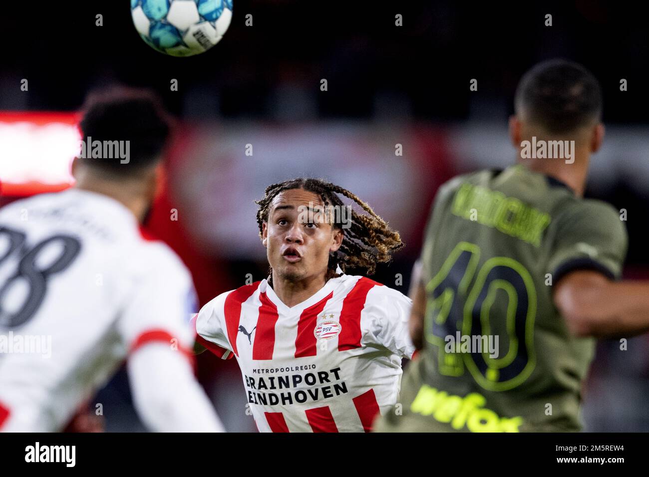 EINDHOVEN, Xavi Simons of PSV during the practice match in the Philips stadium against AC Milan. ANP OLAF KRAAK Stock Photo