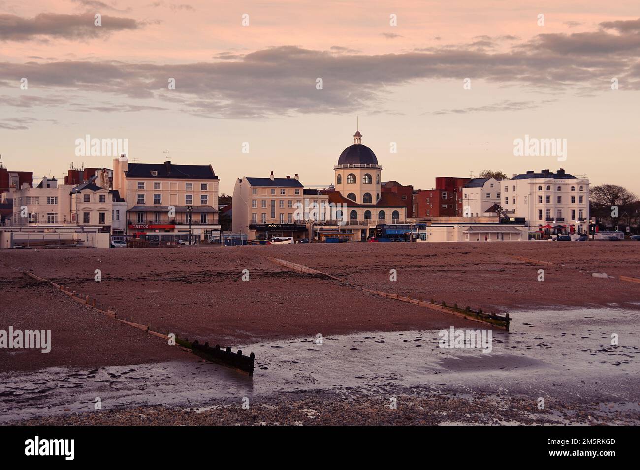 A beautiful view of the Worthing seafront from Worthing Pier during a