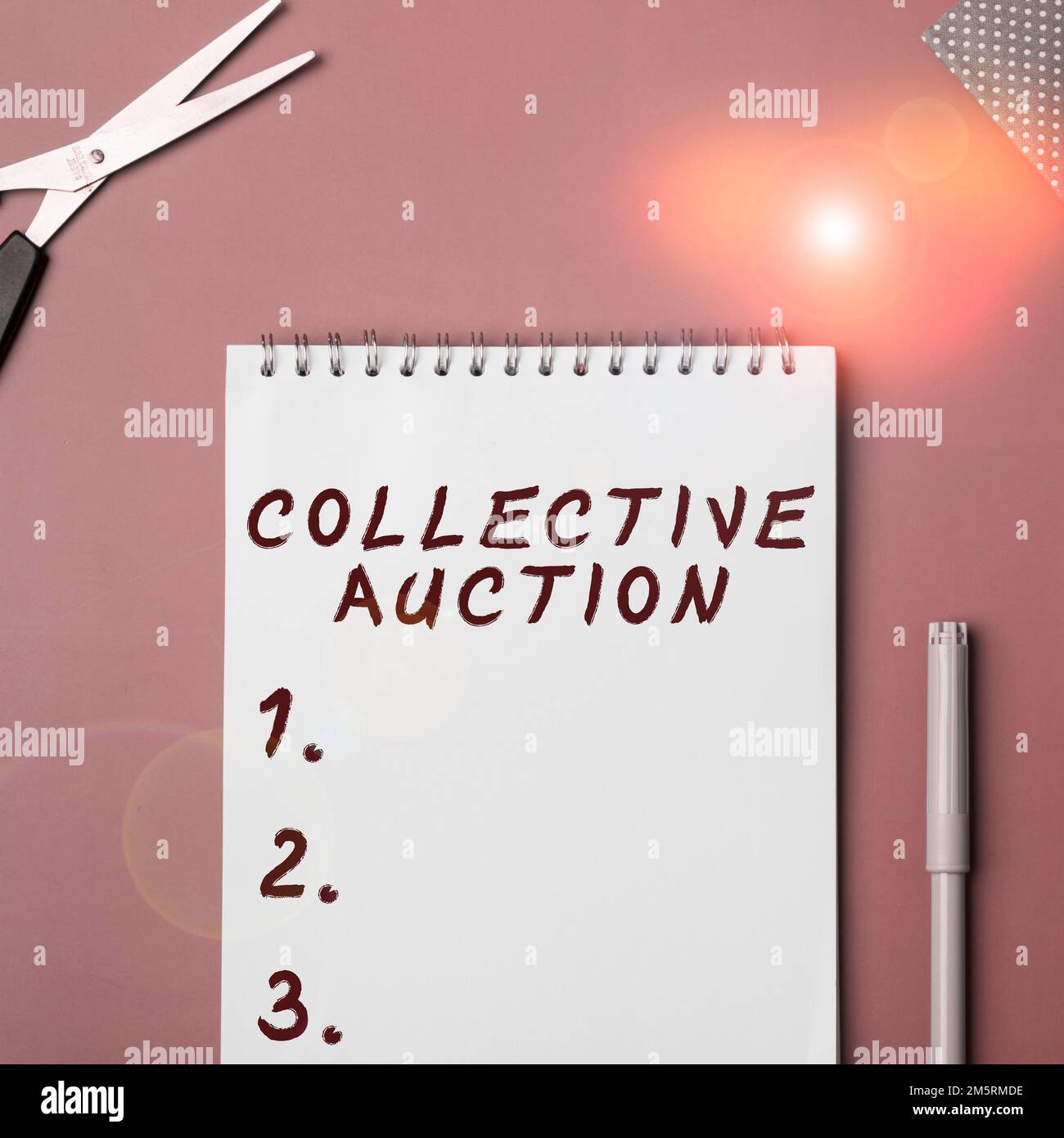Handwriting text Collective Auction, Internet Concept Gathering and ...
