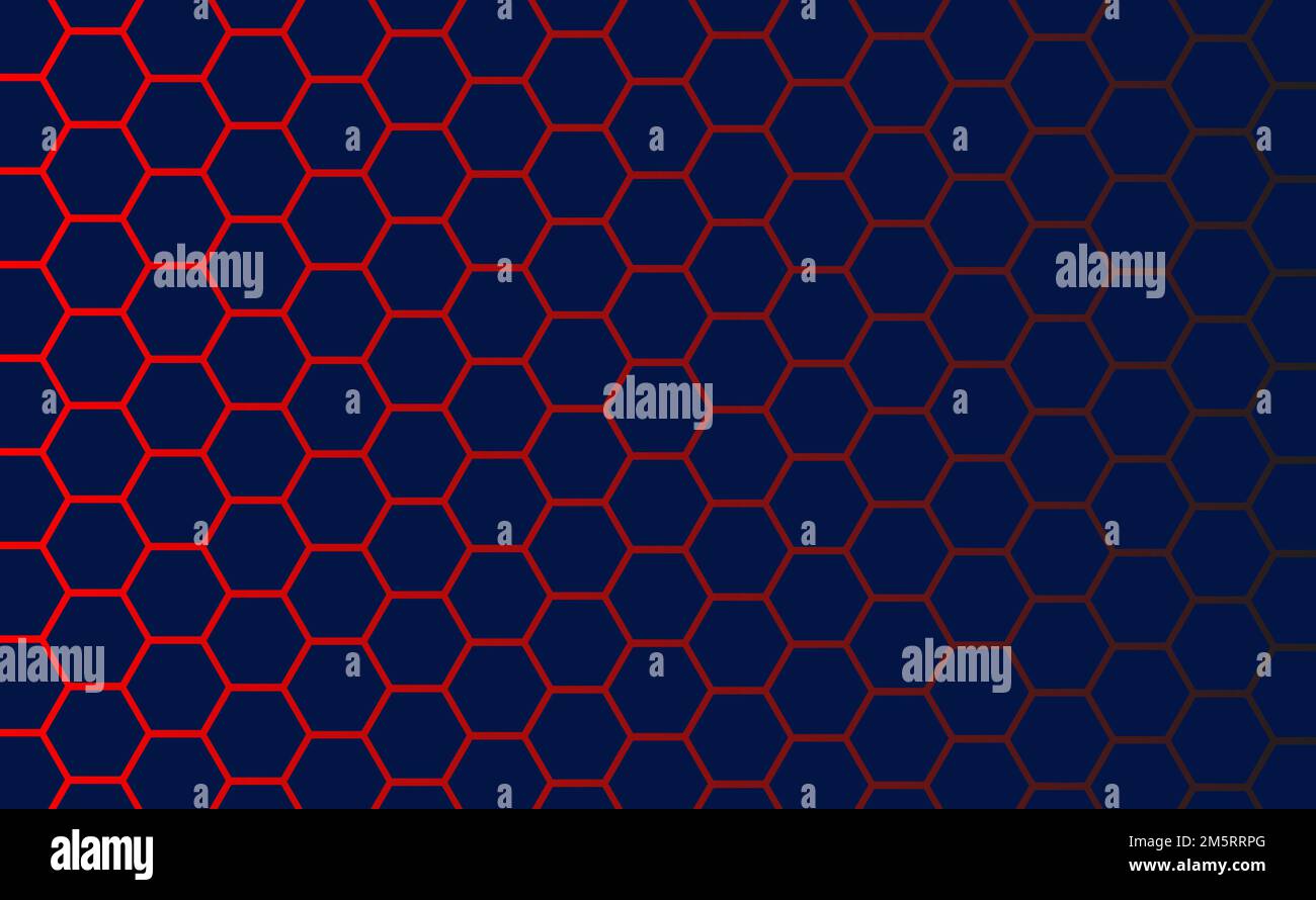 A beautiful navy blue hexagonal graphic pattern background. Stock Vector