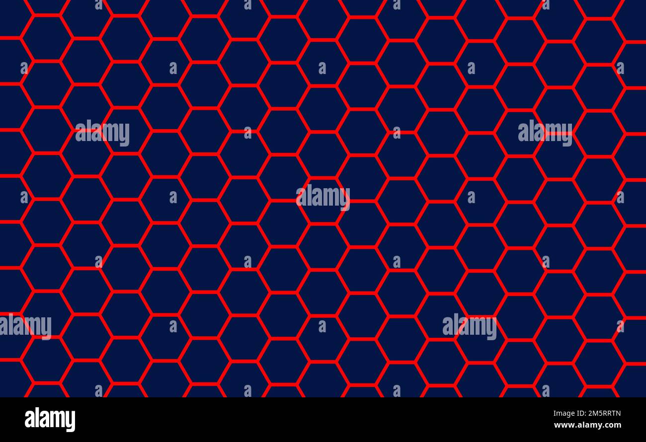 A beautiful navy blue hexagonal graphic pattern background. Stock Vector