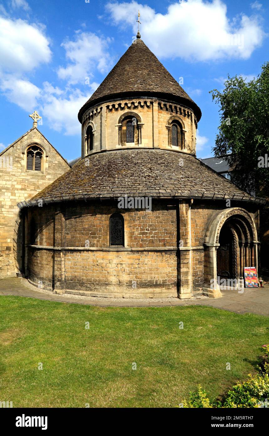 Cambridge, The Round Church, 12th century Crusaders church, Cambridgeshire, England, UK Stock Photo