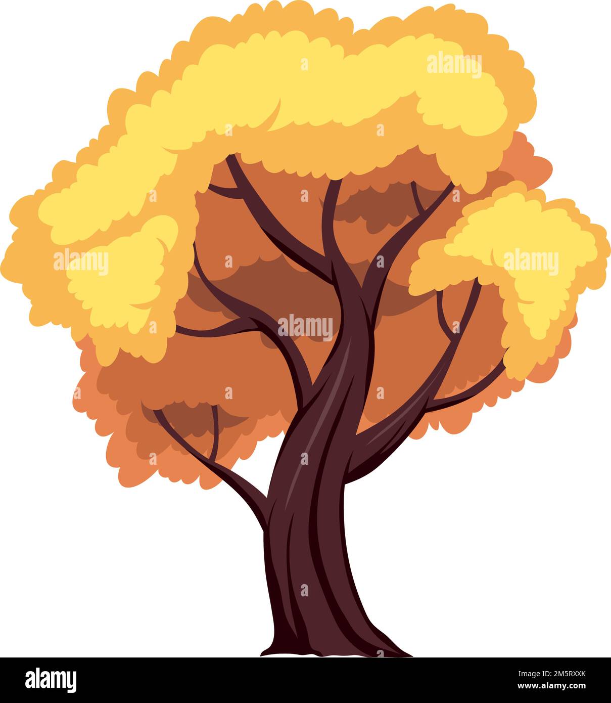 leafy autumn tree plant forest icon Stock Vector Image & Art - Alamy