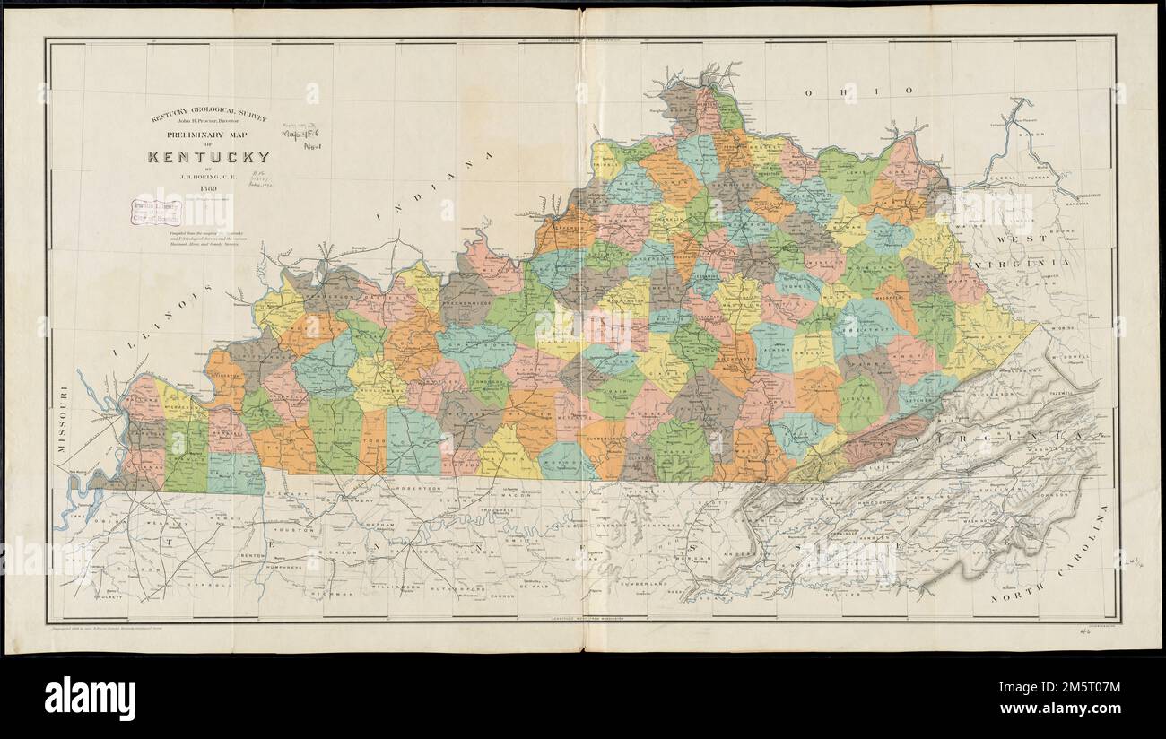 Preliminary map of Kentucky. Compiled from the maps of the Kentucky and ...