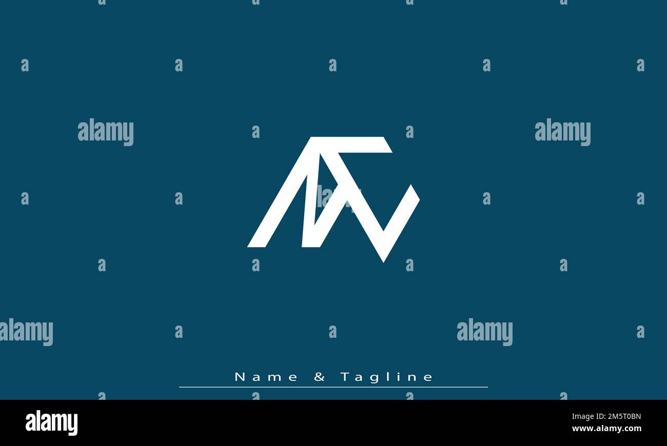 Alphabet letters Initials Monogram logo NC , CN Stock Vector