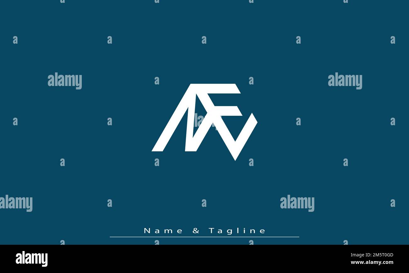 Alphabet letters Initials Monogram logo NE , EN Stock Vector