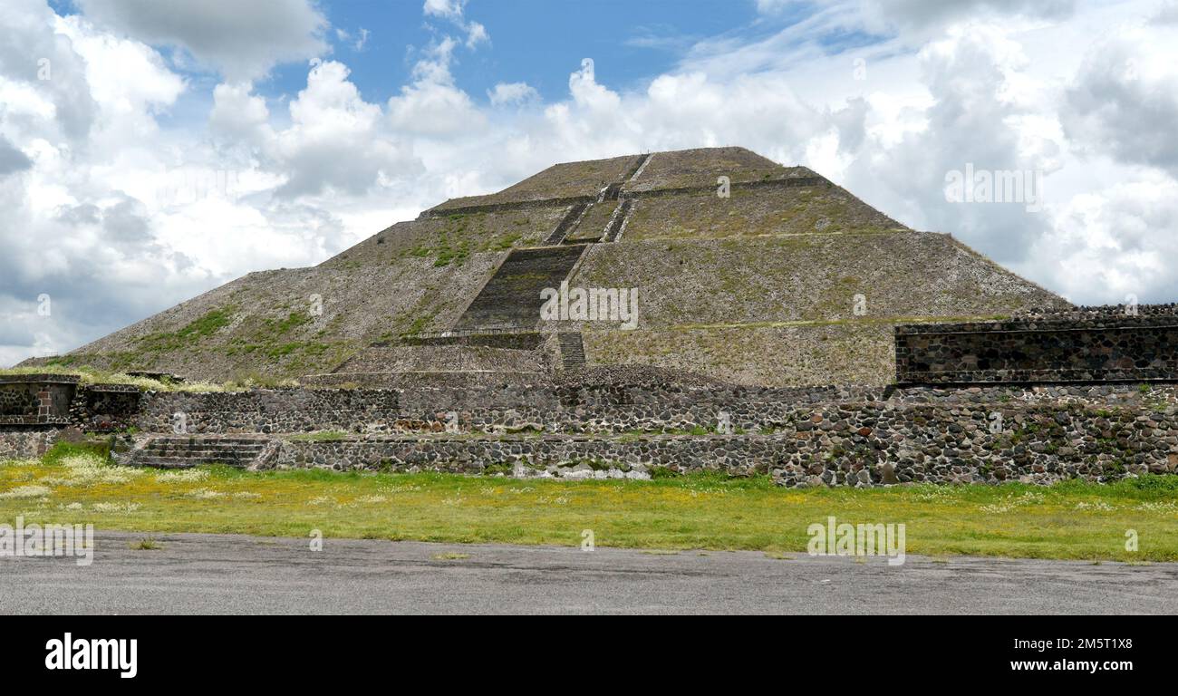 The Pyramid of the Sun in Teotihuacán, an ancient city in Mexico