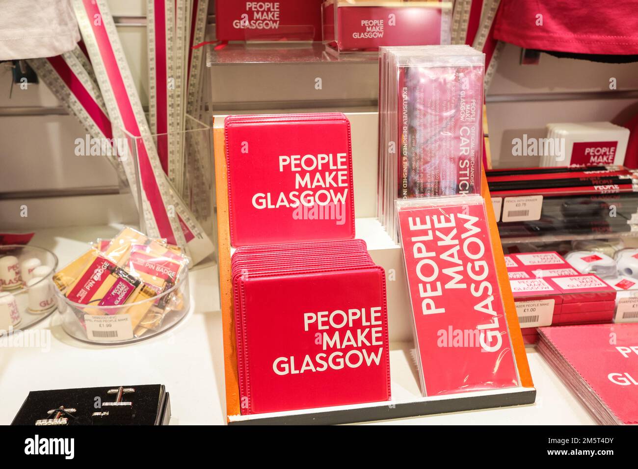 People Make Glasgow,exit,through,gift shop,at,in,Gallery of Modern Art