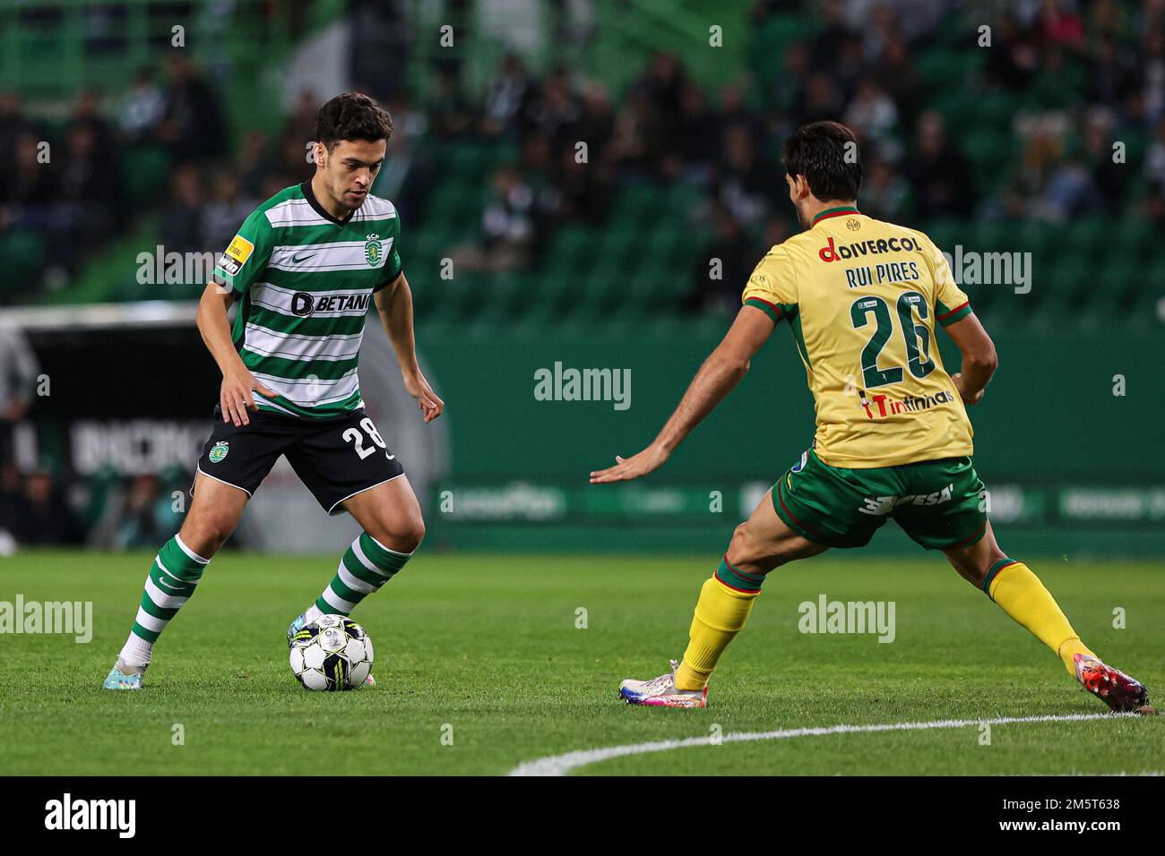 Lisbon, Portugal. 29th Dec, 2022. Pedro Gonçalves of Sporting CP in action during the Liga Bwin match between Sporting CP and Paços de Ferreira at Estadio José Alvalade.(Final score: Sporting CP 3:0 FC Paços de Ferreira) (Photo by David Martins/SOPA Images/Sipa USA) Credit: Sipa USA/Alamy Live News Stock Photo