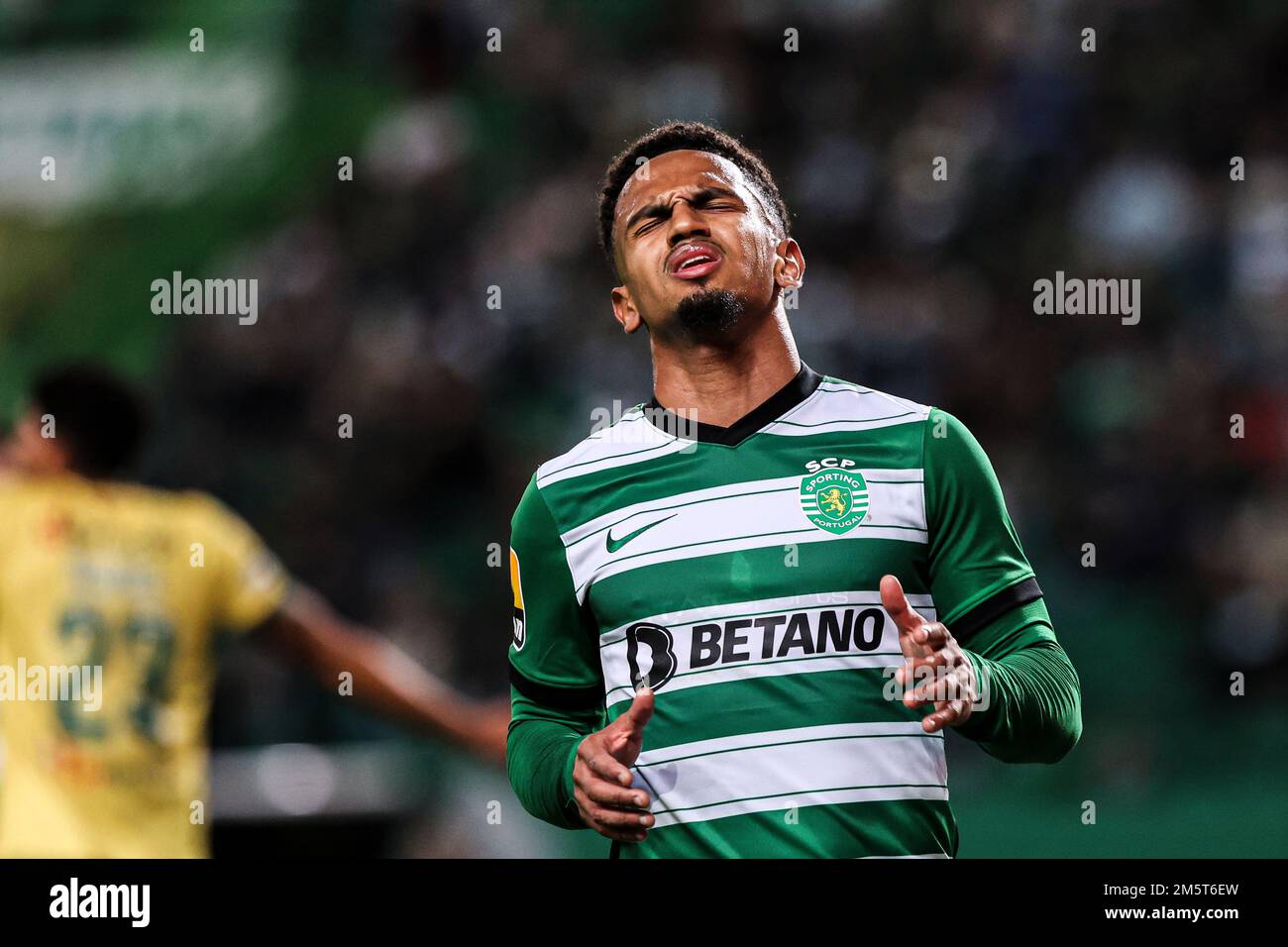 Oliveira de Azemeis, Portugal. 12th Feb, 2023. Kazu (Oliveirense)  Football/Soccer : Portugal Liga Portugal 2 SABSEG match between UD  Oliveirense 2-1 FC Porto B at the Estadio Carlos Osorio in Oliveira de