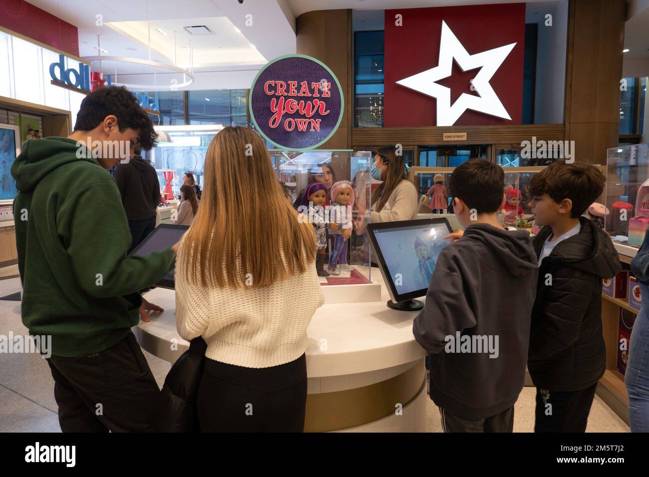 The American Girl Store in Rockefeller Center is popular, New York City