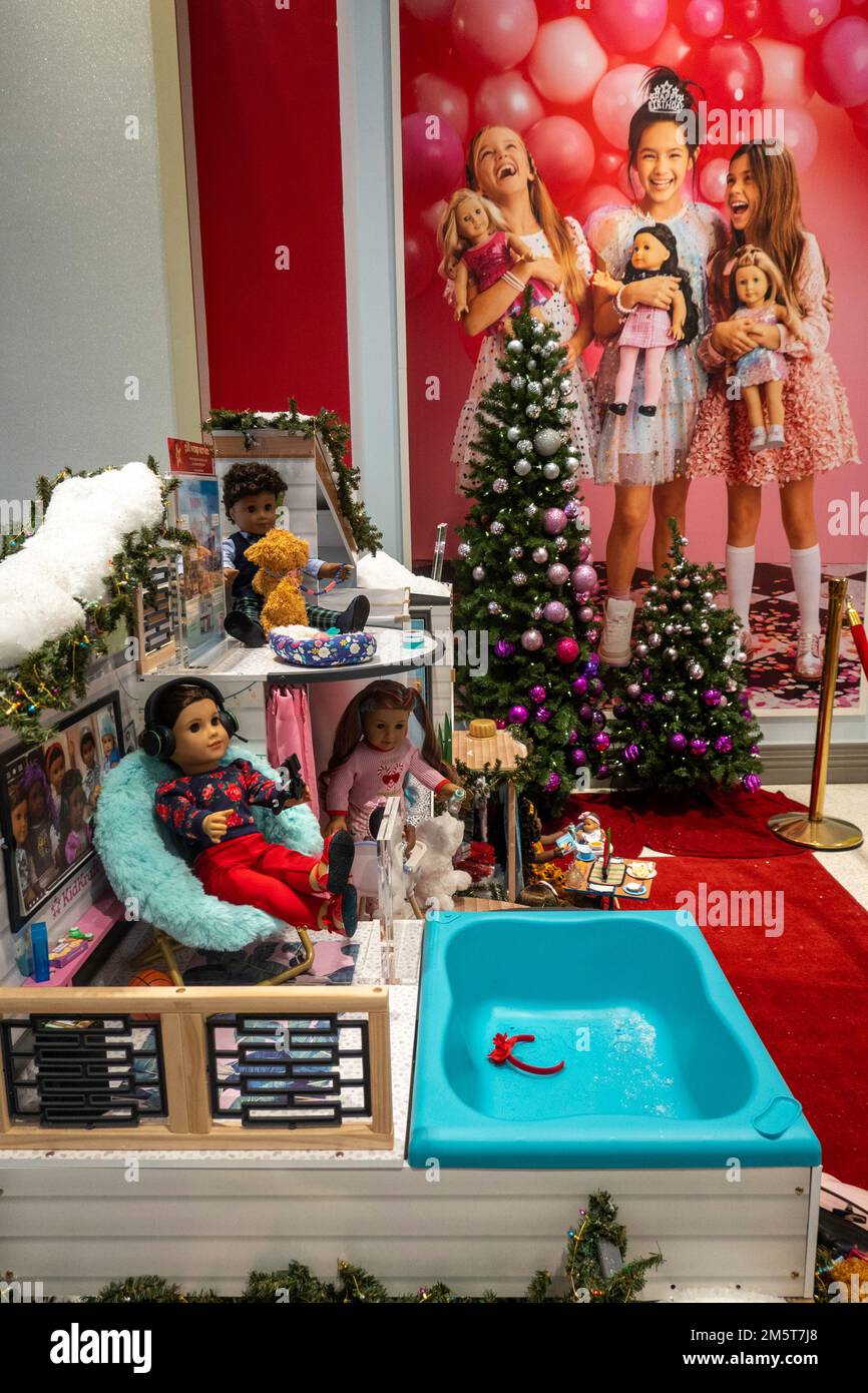 The American Girl Store in Rockefeller Center is popular, New York City