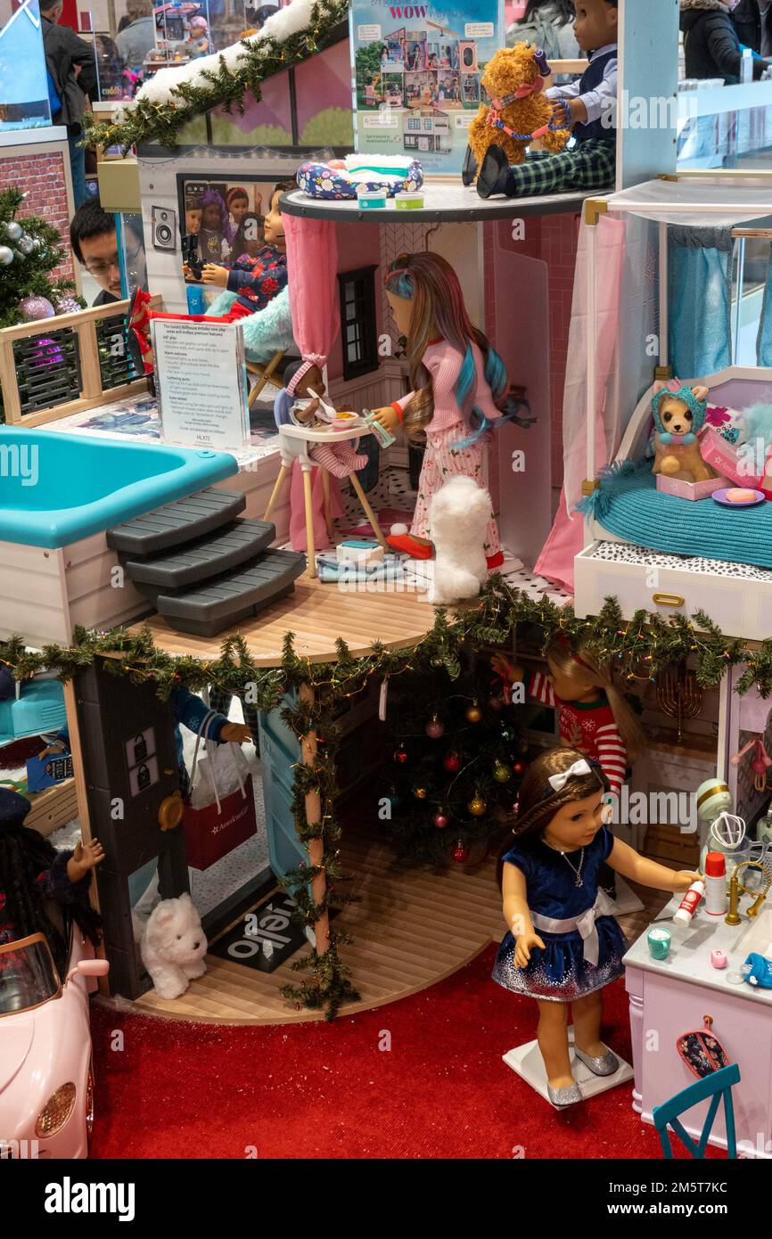 The American Girl Store in Rockefeller Center is popular, New York City