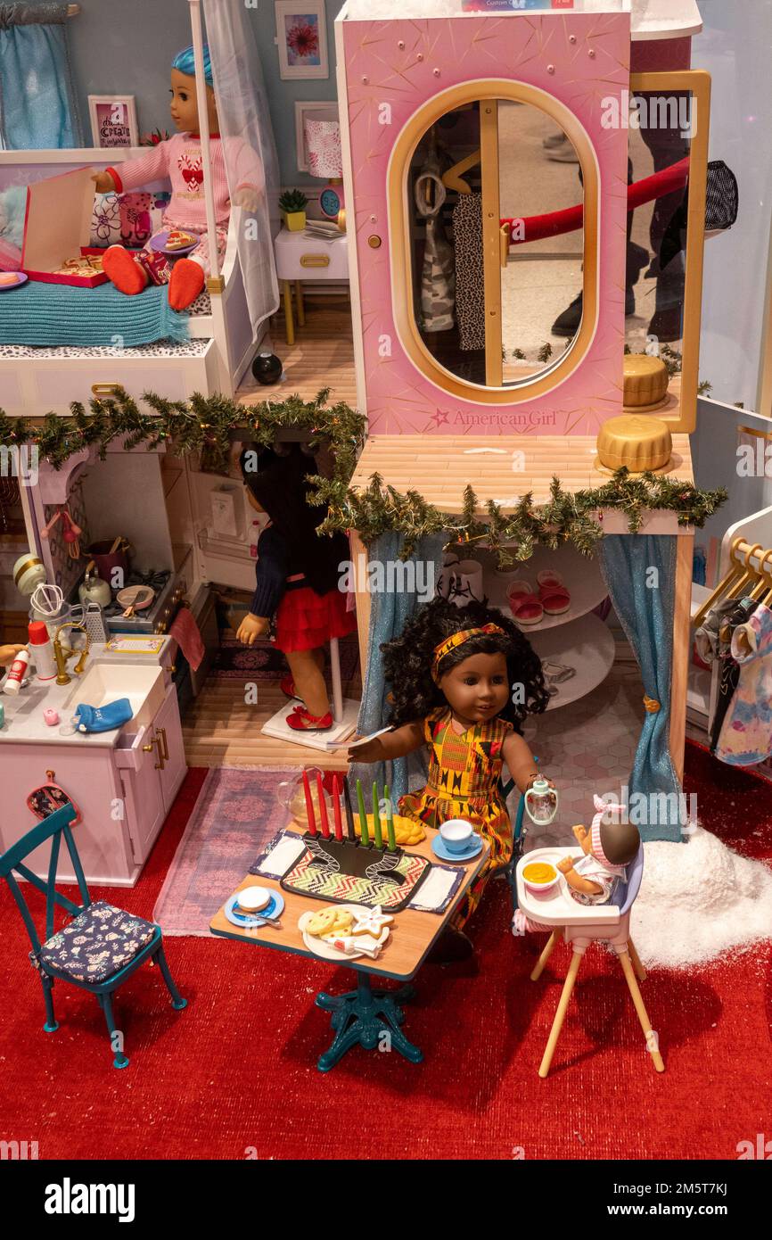 The American Girl Store in Rockefeller Center is popular, New York City