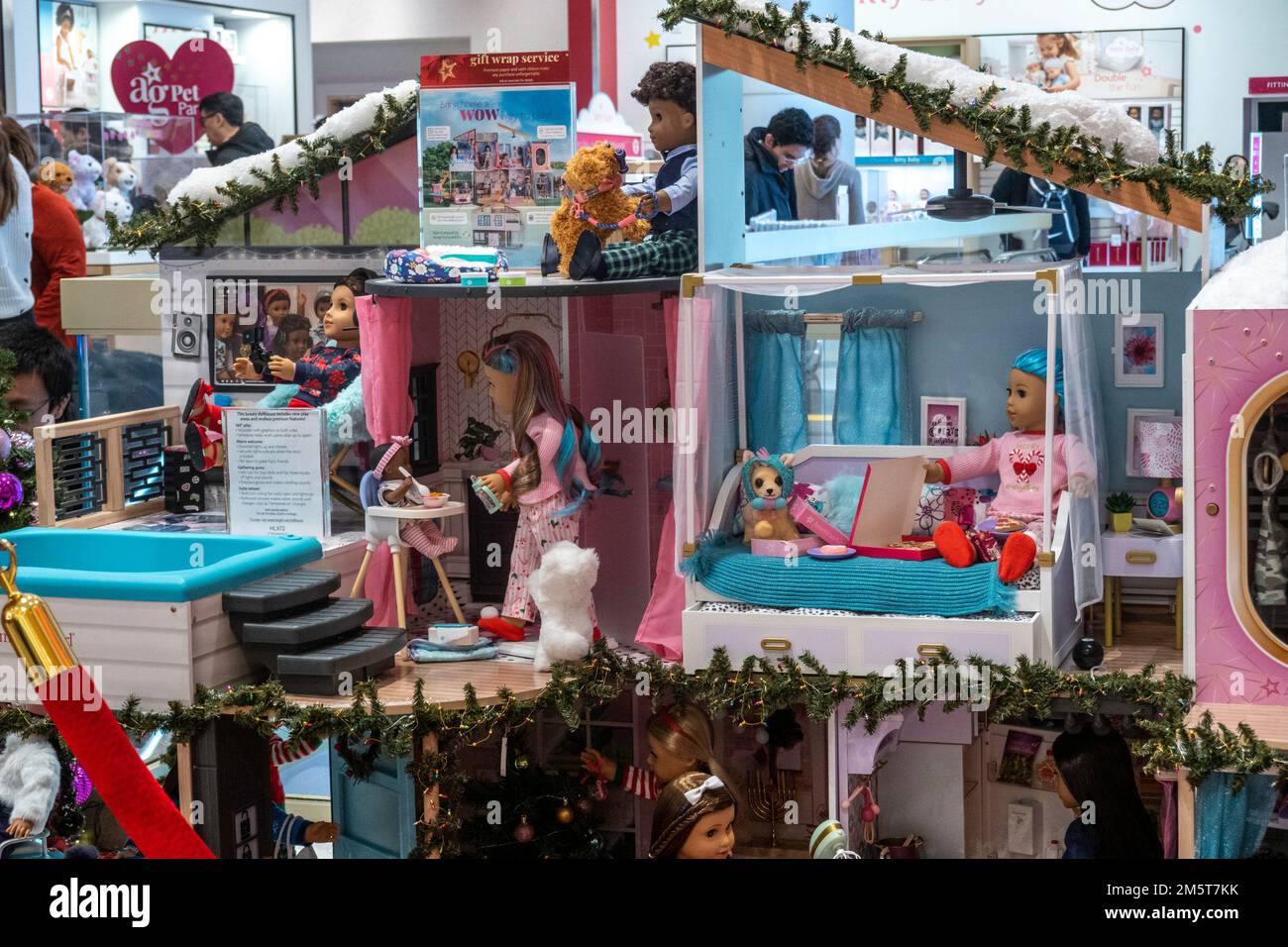 The American Girl Store in Rockefeller Center is popular, New York City