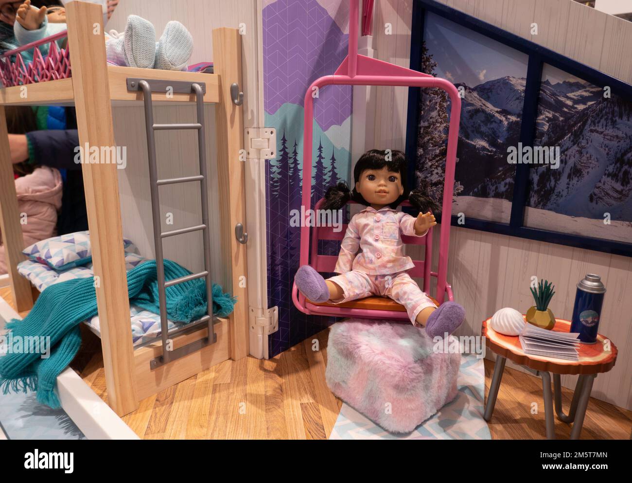 The American Girl Store in Rockefeller Center is popular, New York City
